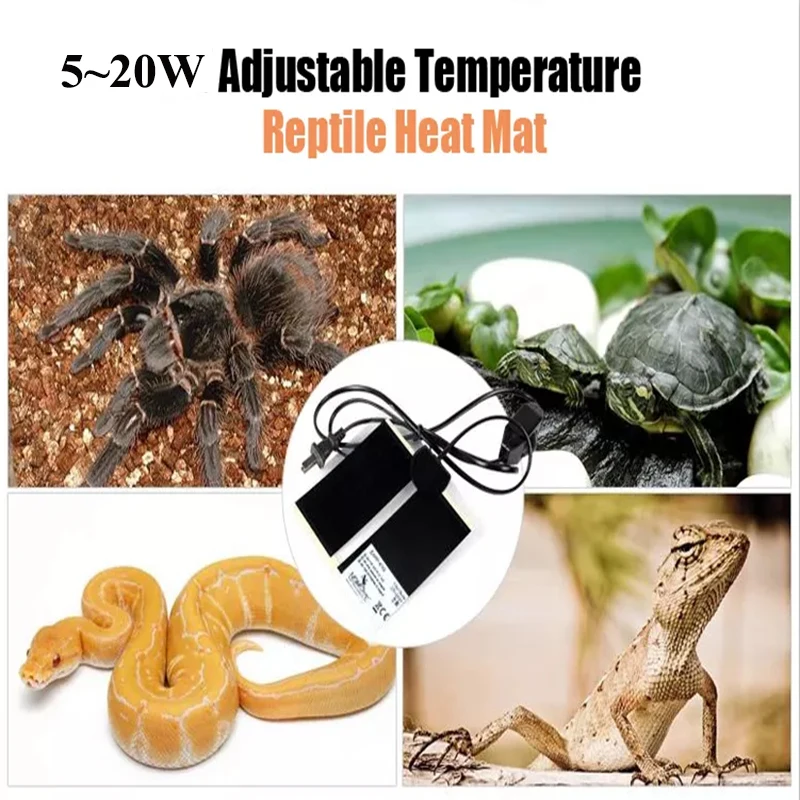 110VPetReptileHeaterMatUnderTankHeatingPadWarmingHeatMat