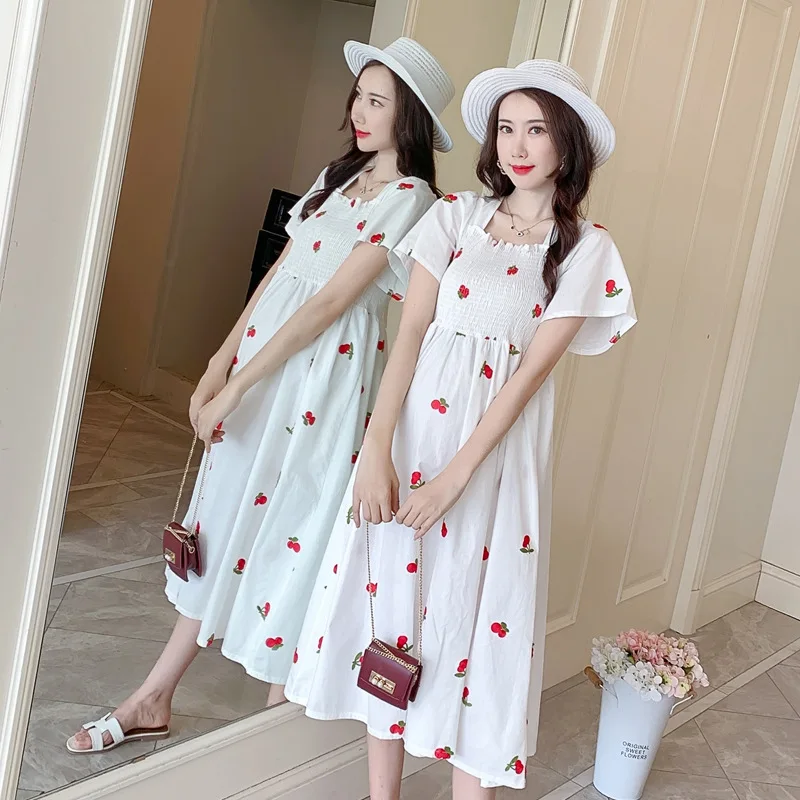 マタニティドレス桜スタイル夏半袖白マタニティドレス妊娠マタニティドレスの妊娠の服 Aliexpress ママ キッズ