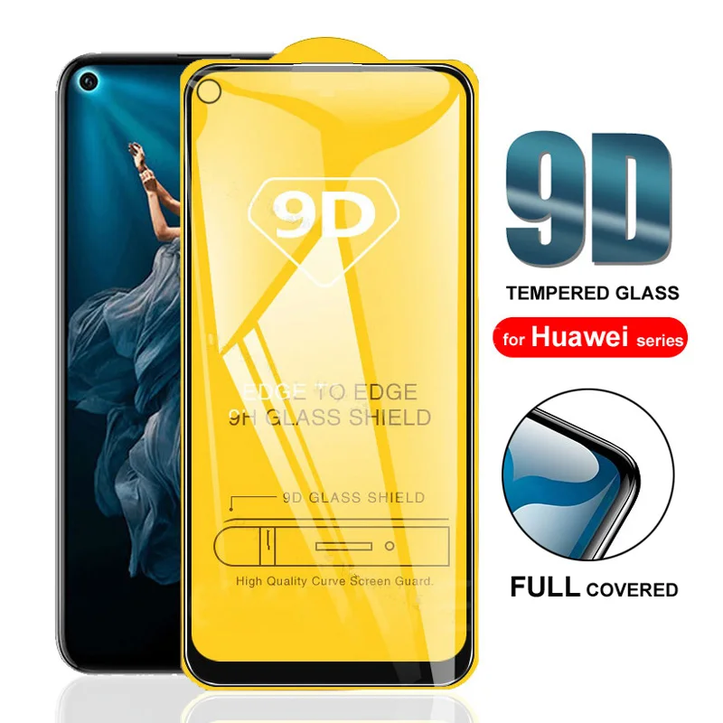 2Pcs Full Cover 9D Tempered Glass For Huawei Honor 20 9X Pro Screen Protector for P20 P30 Lite Protective Film | Мобильные телефоны