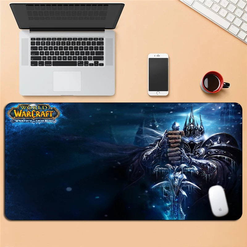 World of Warcraft 900x400 Large Gaming Mouse Pad Gamer XL Mat Grande WOW Lich King Computer