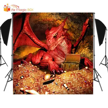 

LIFE MAGIC BOX Photoshoot Background Dragon Treasure Photography Backdrops Vinyl Scenic Photobooth