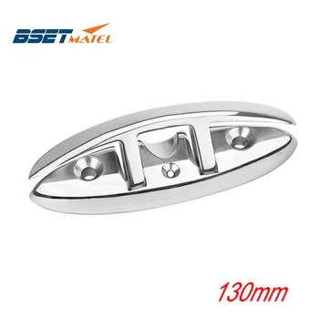 

5 Inch Stainless Steel 316 Boat Flip Up Folding Pull Up Cleat Dock Deck marine hardware Line Rope mooring Cleat accessorie