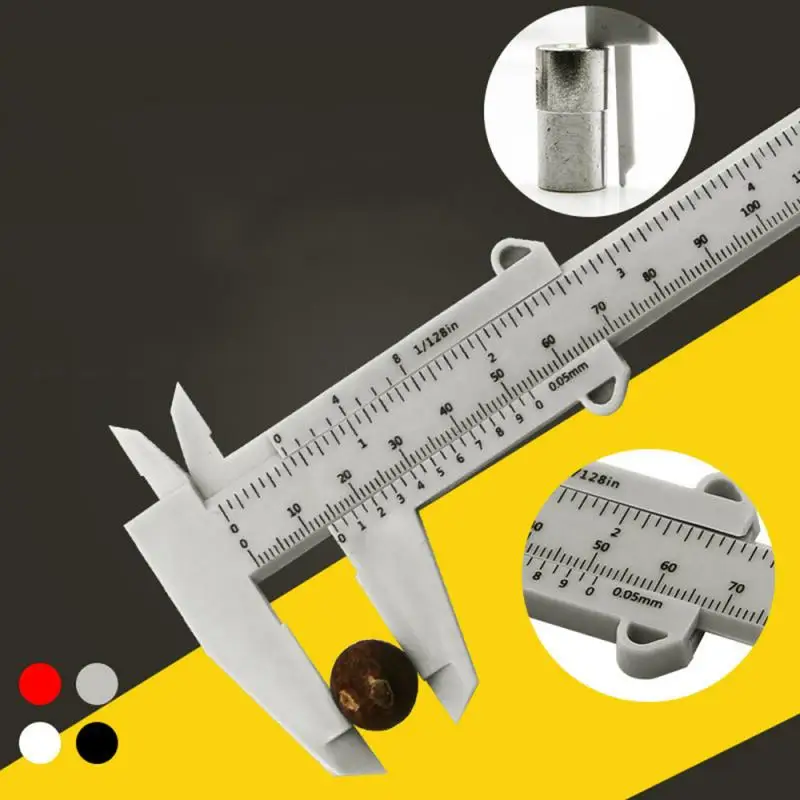 0-150mm 0,5mm Calibre Vernier Doble escala Calibre Vernier plástico de estudiante Mini herramienta regla DIY modelo hacer Dropship