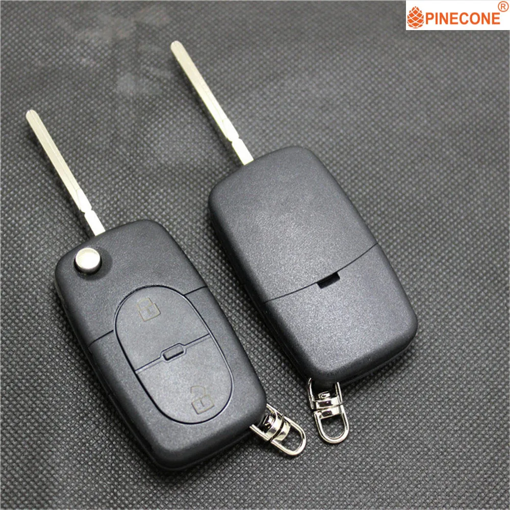 PINECONE для AUDI A4 A6 A8 TT Quattro S4 S6 S8 чехол ключей с 2 кнопками незарезанный держатель Hu66