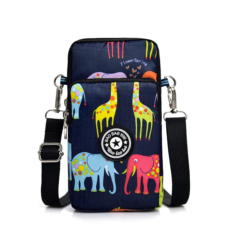 

Fashion Women's Printing Zipper Shoulder Bag Mini Wrist Purse Coin Purse Casual Female Handbag Ladies Messenger Bag Animal Print