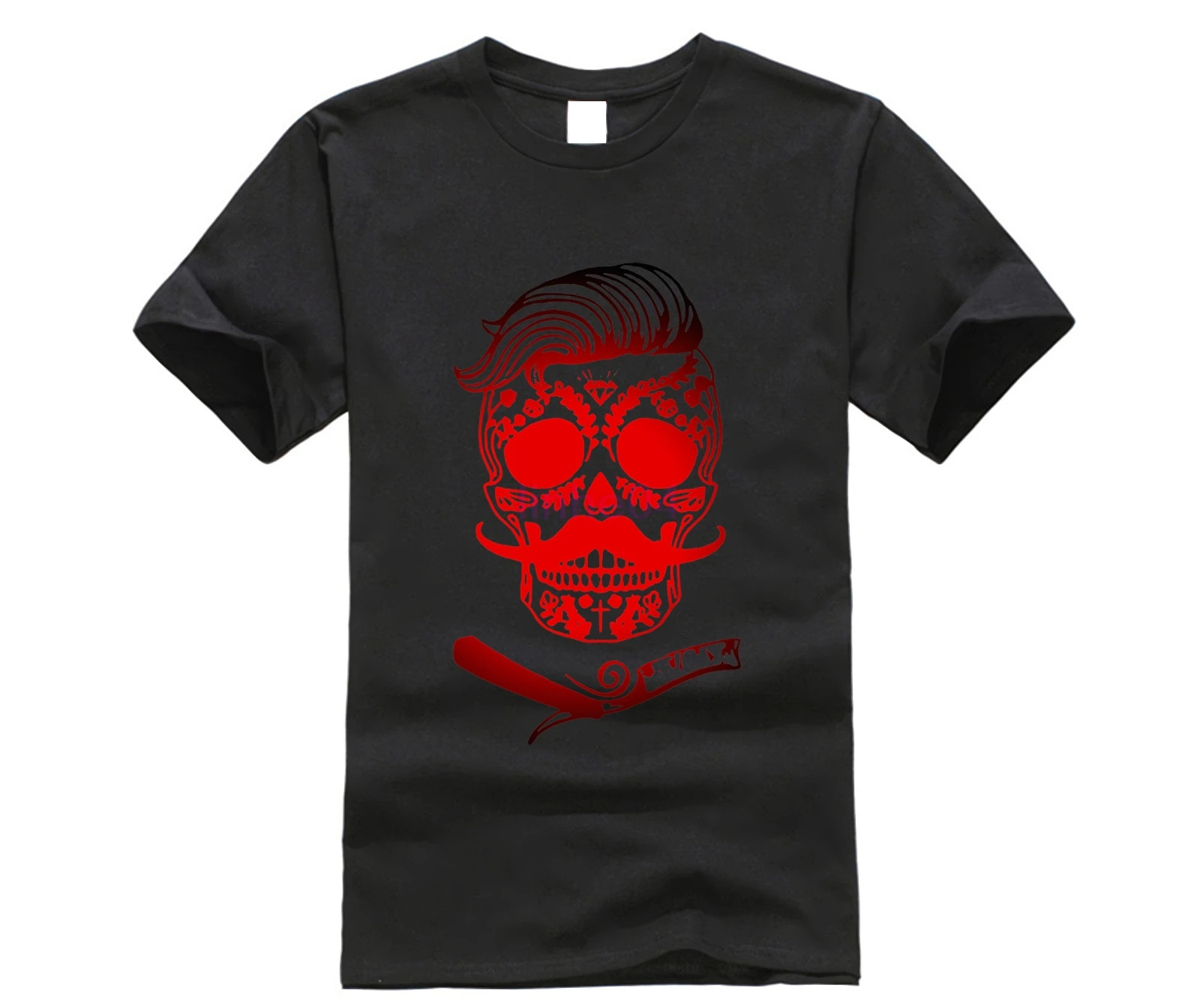 2019 Venta caliente de moda encargo t camisa printingGreaser оригинальный rockabilly pelo navaja Barbero personalizada | Мужская