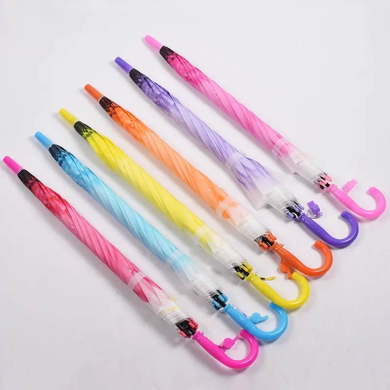 

Children Umbrella Customizable Simple Multi-color Flower Type Children Umbrella 8 Bone Rain Or Shine Dual Purpose Straight Handl