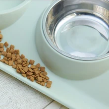 Еда вода FeederDouble миски для кормления из нержавеющей стали миски для домашних животных кошки собаки для собак щенков кошки товары для домашних животных