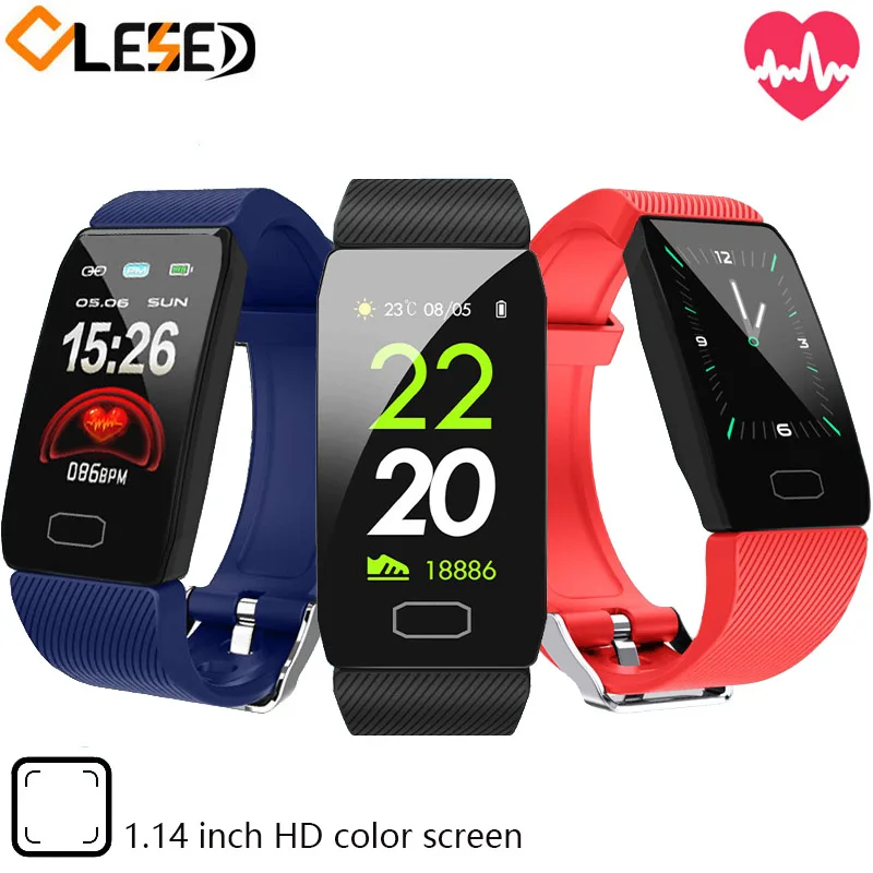 

Color Screen Fitness Bracelet Sport Heart Rate Monitor Smartband Waterproof Smart Band Fitness Tracker Bluetooth Smart Watch Men