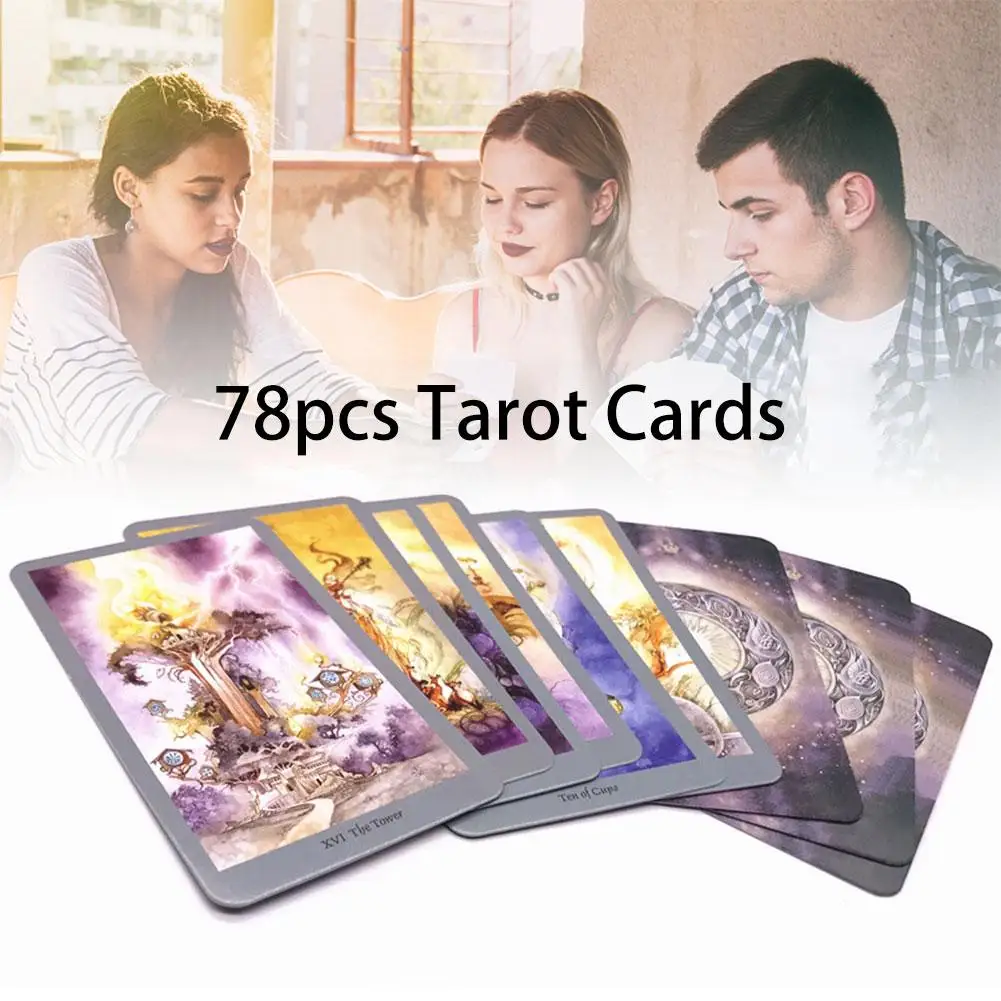 78pcs English Tarot Cards Deck For Funny Family Party Board Game Playing Card Tarot Deck Table Games Entertainment Gift 78pcs English Tarot Cards Deck For Funny Family Party Board Game Playing Card Tarot Deck Table Games Entertainment Gift