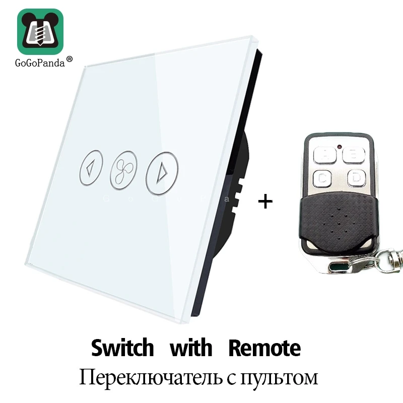 New EU Standard Fan Dimmer Wifi App Control Touch Switch Smart Automation Waterproof Switch 220V eWelink or Tuya Remote - Цвет: White with remote