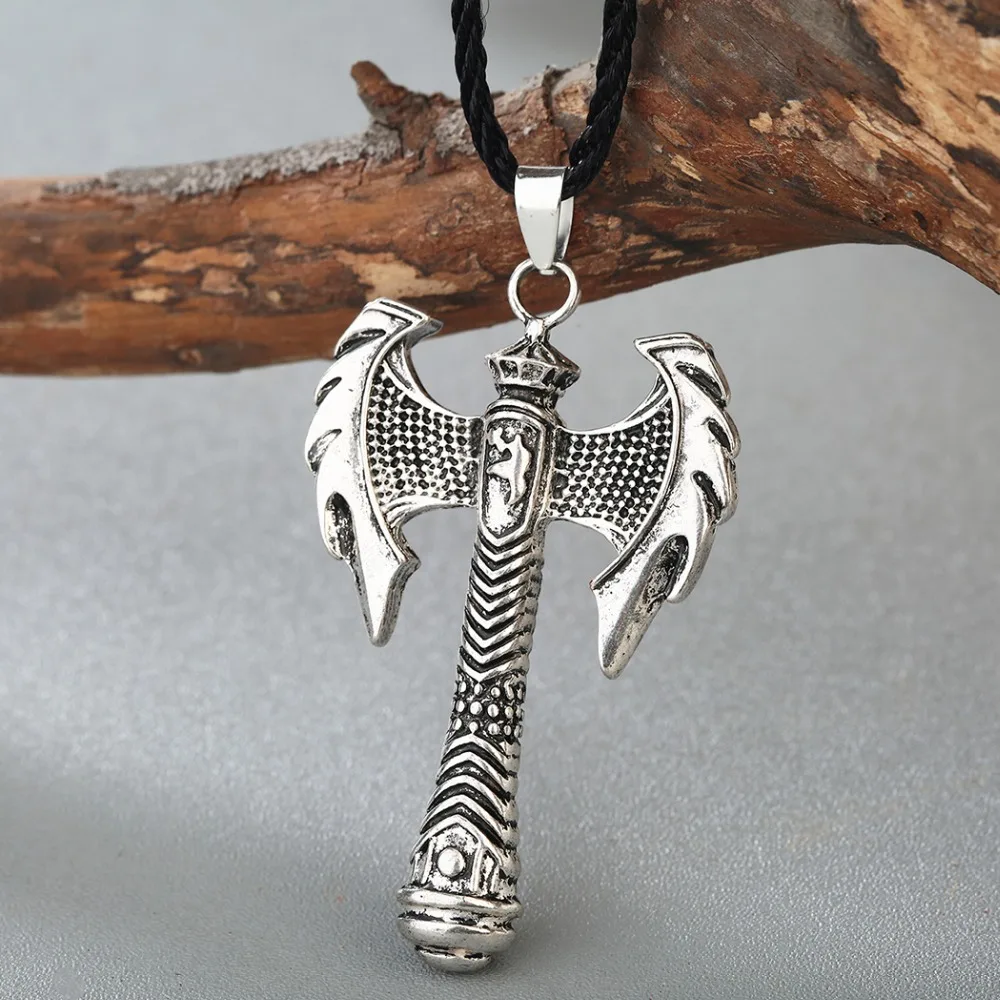 QIAMNI Для мужчин славянские топор perun талисман подвеска Цепочки и ожерелья Viking Minos амулет Nordic в готическом стиле, в стиле ретро языческие Греция ювелирные изделия, подарок