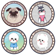 RFWCAK мультфильм собака печатных круглый ковер для гостиной компьютерный стул области ковер дети играть коврик для палатки коврик для гардеробной Tapete