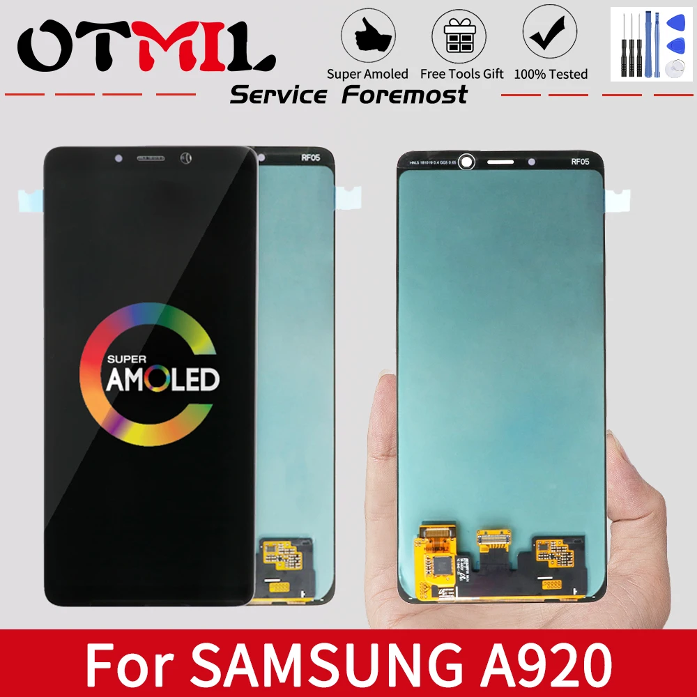 Супер AMOLED 6," ЖК для SAMSUNG A920, сенсорный ЖК-экран, дигитайзер для SAMSUNG Galaxy A9, ЖК-дисплей A920F A920FD A920