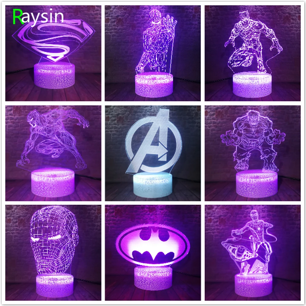 Marvel Avengers логотип модель эндшпиль Супермен Знак символ 3D Халк Черная пантера