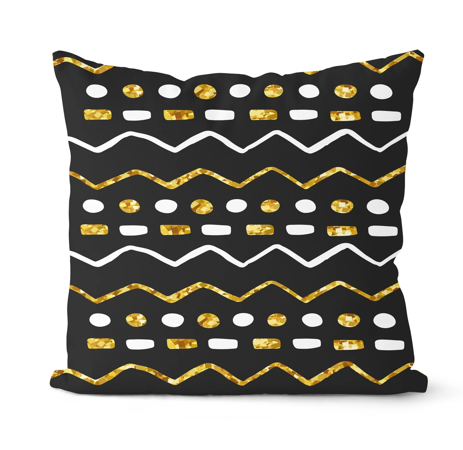 Hot Creative Yellow Black White Geometry Pillows Case Cartoon Kids Room Decorative Cushions Case Nodic Simple Sofa Throw Pillows 