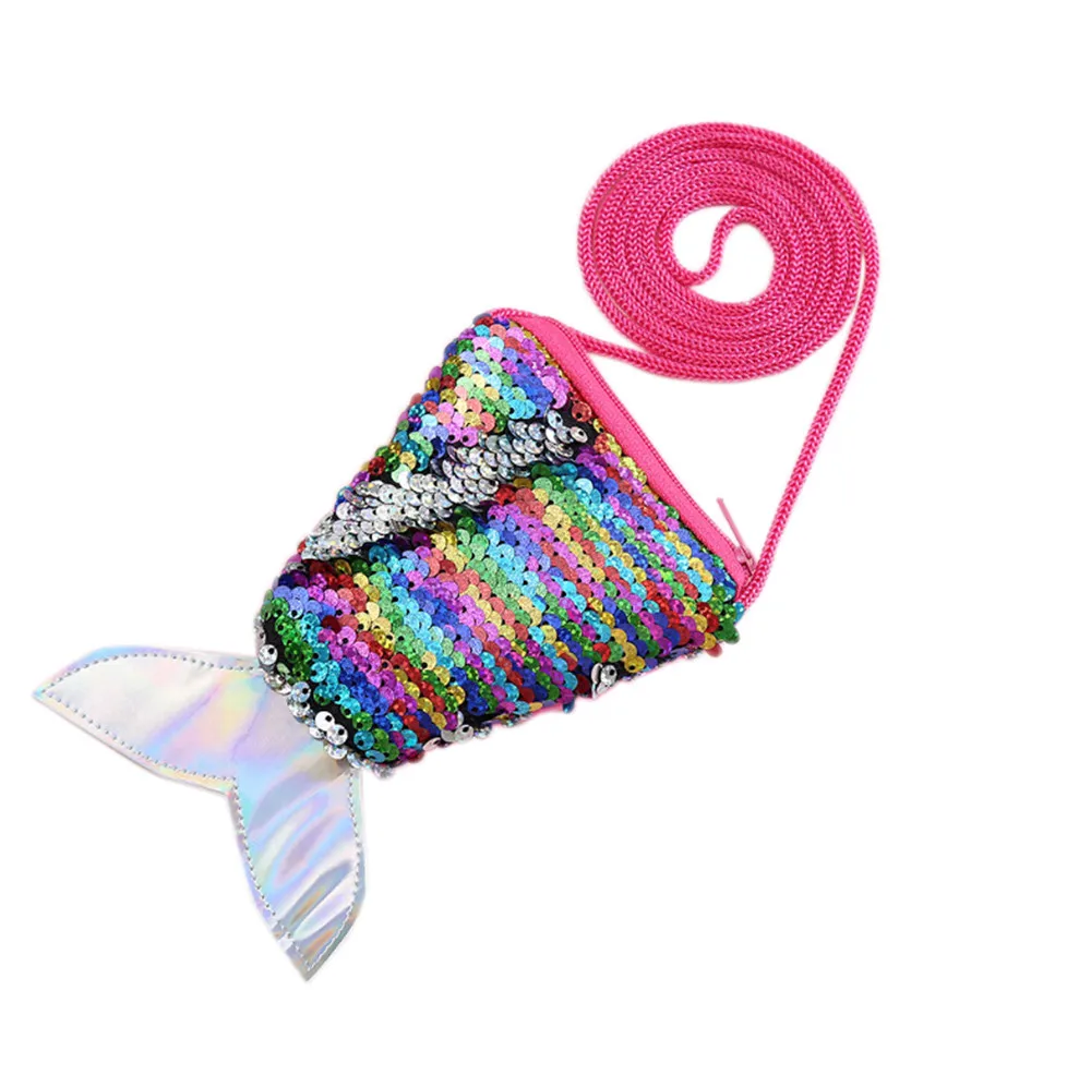 

Sequins Wallets Women Coin Purses Ladies Girls Handbags Zipper Wallets Cute Pouch Key Packet Fish tail Small Mini Coin Bag