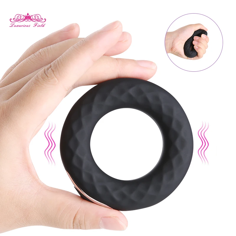 Male Vibrating Cockring USB Rechargeable Silicone Penis Sex Ring Delay Ejaculation Erection Lock Toy for Men | Красота и здоровье