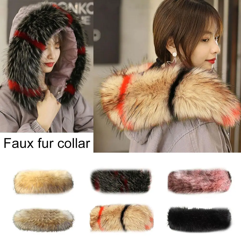 New Arrival Faux Fur Imitation Fox Winter Fur Collar Winter Women Scarf Winter Jacket Cover Fur Decoration Multicolor Fur Collar