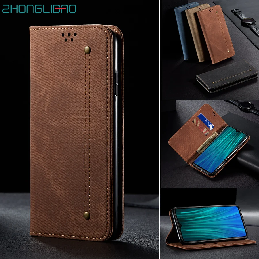 Роскошный чехол книжка из джинсовой кожи для Xiaomi Mi 10 9 9t Cc9 Pro Cc9e Redmi 8a 7a K20 Note s 8T 8 7