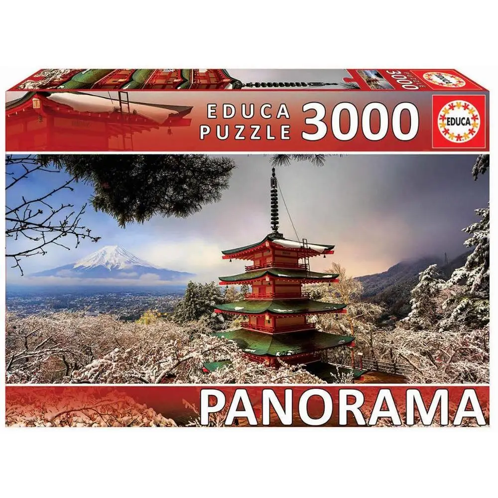 Educa Puzzle 3000 Piezas Monte Fuji Y Chureito Panorama Ref:18013 144x68cm Japon Viajes Rompecabezas - Puzzles - AliExpress
