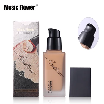 

Music Flower 6 Colors Liquid Foundation Makeup Full Cover Base Makeup Creamy Concealer Moisturizing BB Cream Natural Whitening