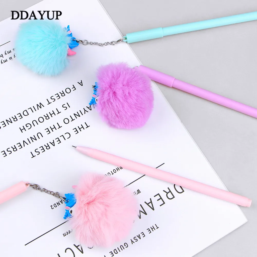 1Pcs Cute Unicorn Gel Pen Beautiful Plush Pens for School Writing Girl Gifts Kawaii Neutral Supplies Stationery| |