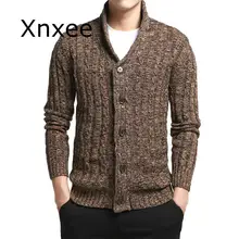 Мужской свитер с v-образным вырезом, однотонный, облегающий, вязанный, мужские свитера, кардиган, мужской, осенняя мода, повседневные топы, Hots