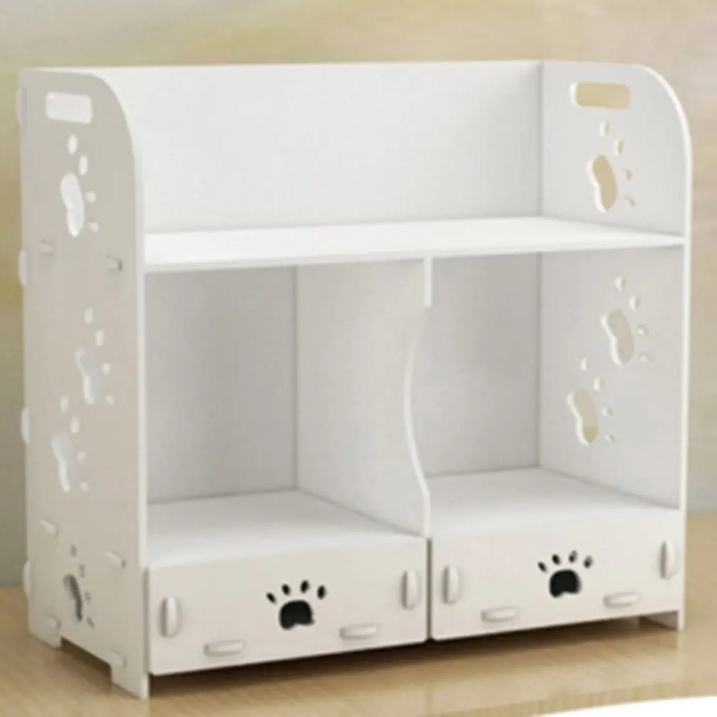 

Bathroom Bedroom Simple Wooden Makeup Storage Box Shelf Desktop Multi-layer Drawer Cosmetic Dressing Table