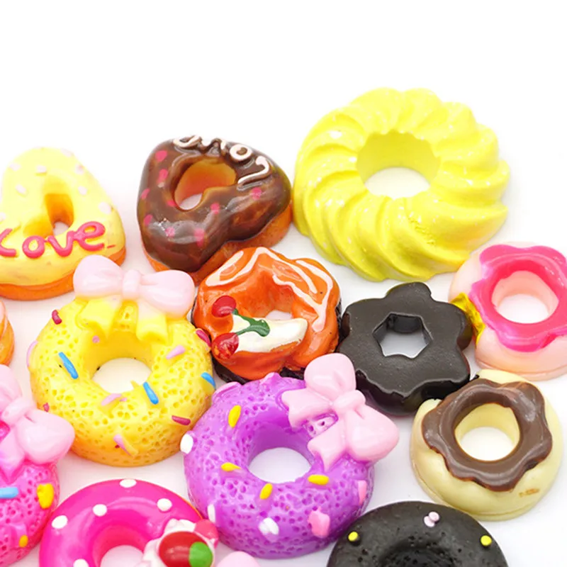 20pcs DIY Slime Charms Sweet Candy Sugar Chocolate Cake Animal Flowers Ice Cream Resin Crafts Clay Decoration Toys children Gift
