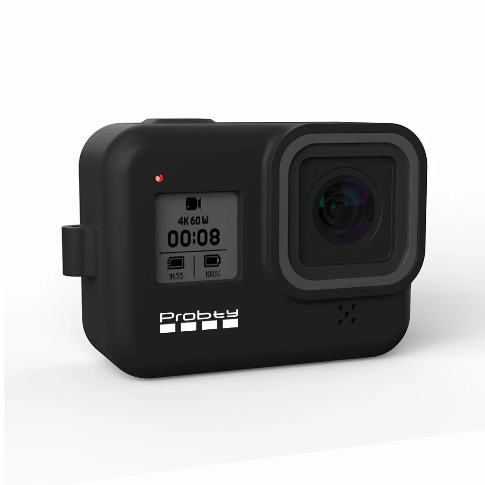 GoPro Hero 8 블랙 액세서리 케이스 GoPro Hero 8 블랙 히어로 카메라용 보호 실리콘 케이스 스킨