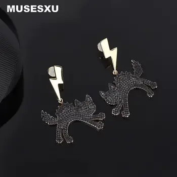 

Jewelry&Accessories Fashion New Earrings Cute Black Cat Cute Girl Earrings For Wonmen Party Wedding Gift