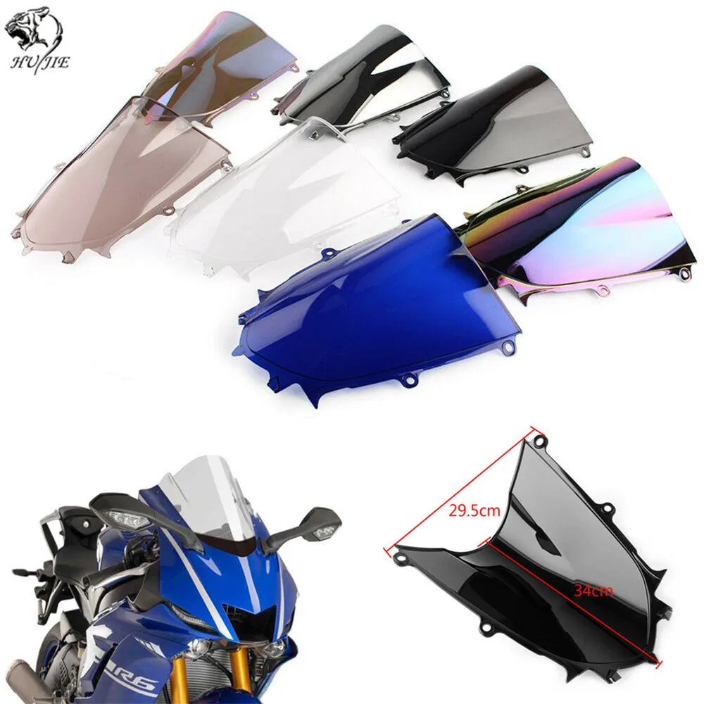Мотоцикл ветер дефлекторы экран лобовое стекло для Yamaha YZF 600 R6 17 18 дым черный Иридий