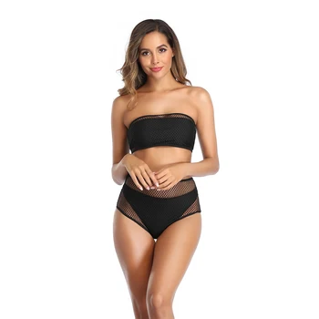 

2020 Women Solid Bikini Set Sexy Bikinis Low Waist Swimwear Bathing Suit Summer Retro Swimsuit Female Yellow Beach Wear Biquini