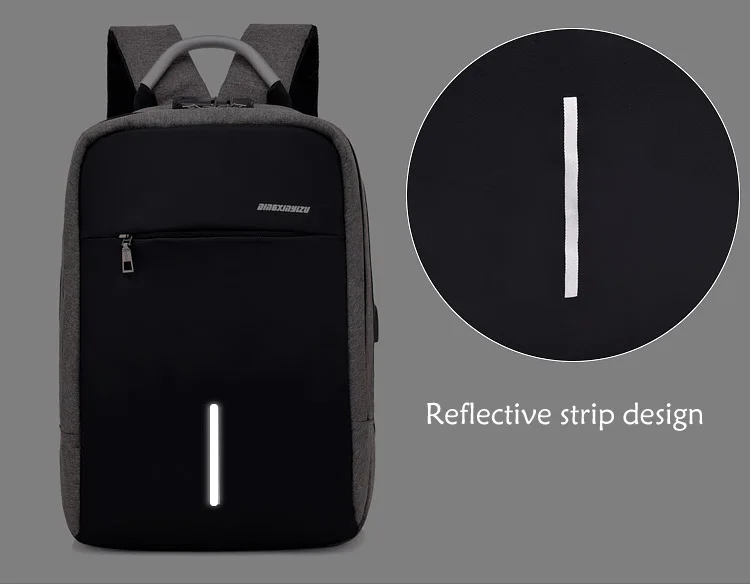 UOSC Men Multifunction Anti Theft Backpack New USB Charging Backpacks Waterproof Schoolbag Business Travel Bags