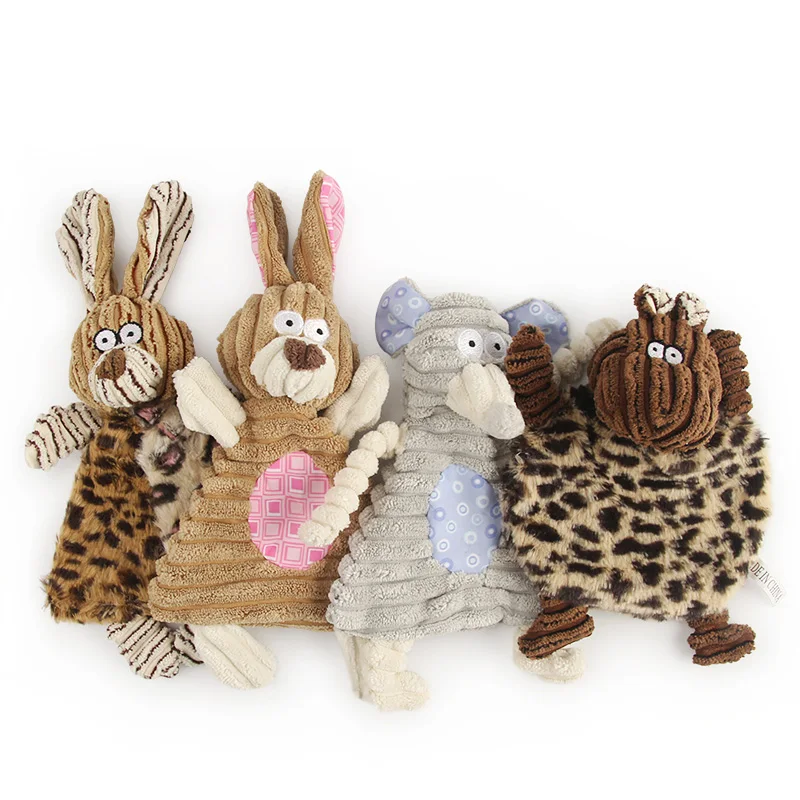 Small Dog Toy Rabbit Plush Pet Toy Hedgehog Puppy Sound Squeak Soft Toys For Play 4
