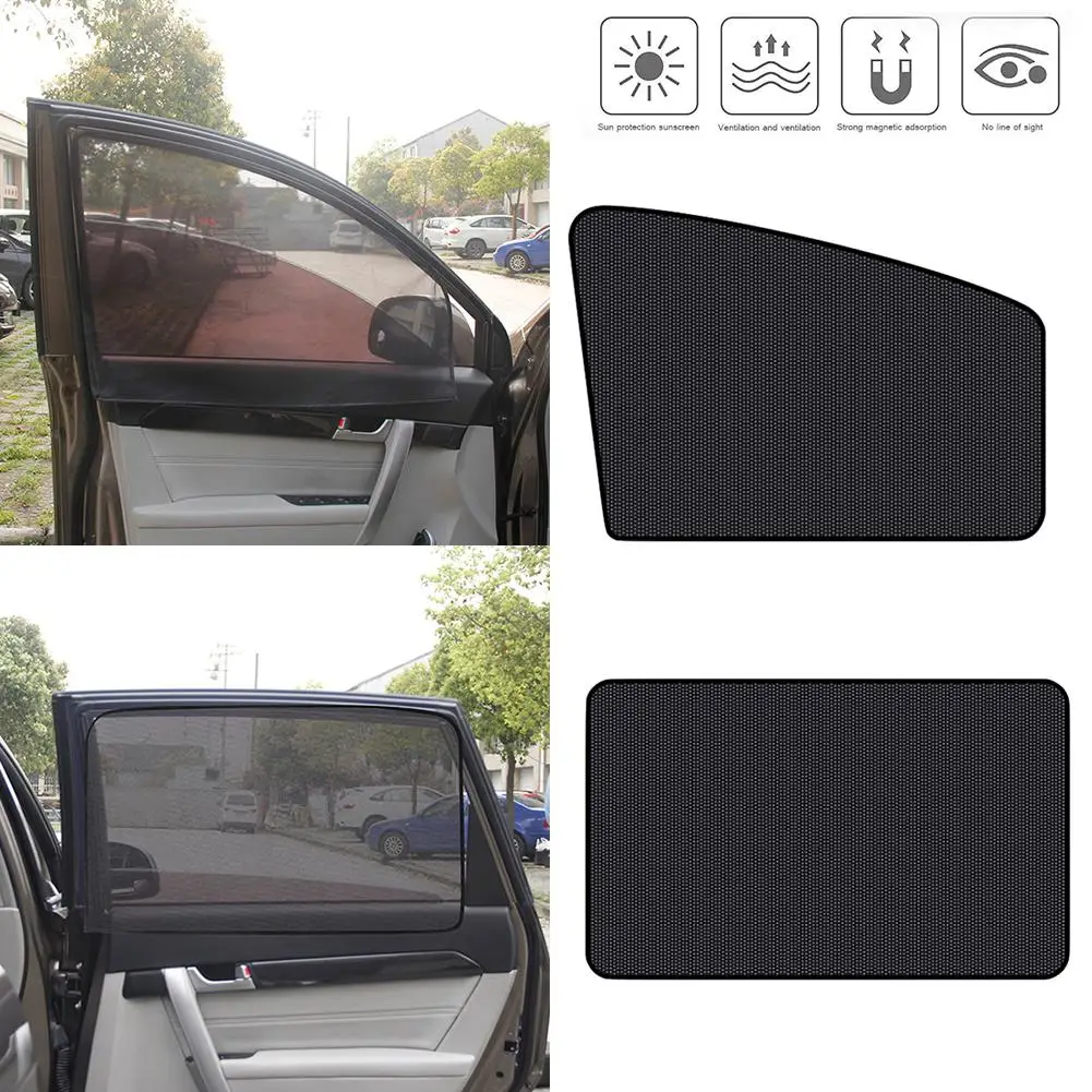 Cortinas Magnéticas Para Coche - Pack De 4, Protección UV Y Privacidad - Para Ventanas Laterales Y Traseras