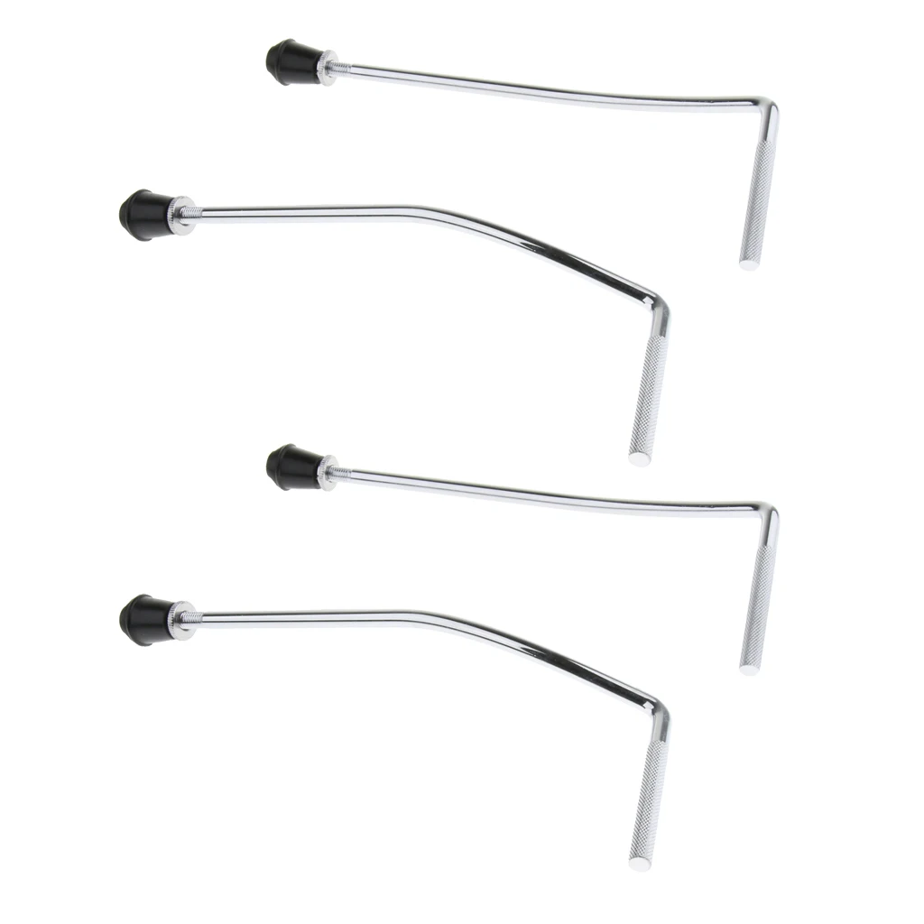 4 Pieces Metal Floor Bass Drum Legs Arm Musical Instrument Percussion Parts