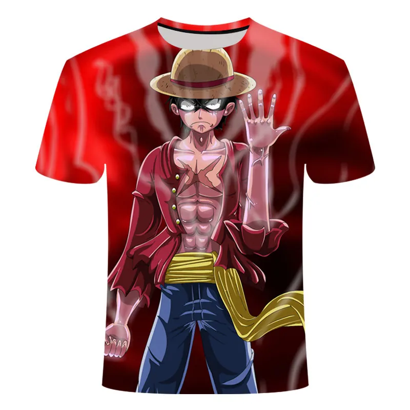 

Newest Men Women Anime Characters Collection 3d Tshirts One Piece T-shirts Funny The king of the pirates Tees t shirts tops&tees