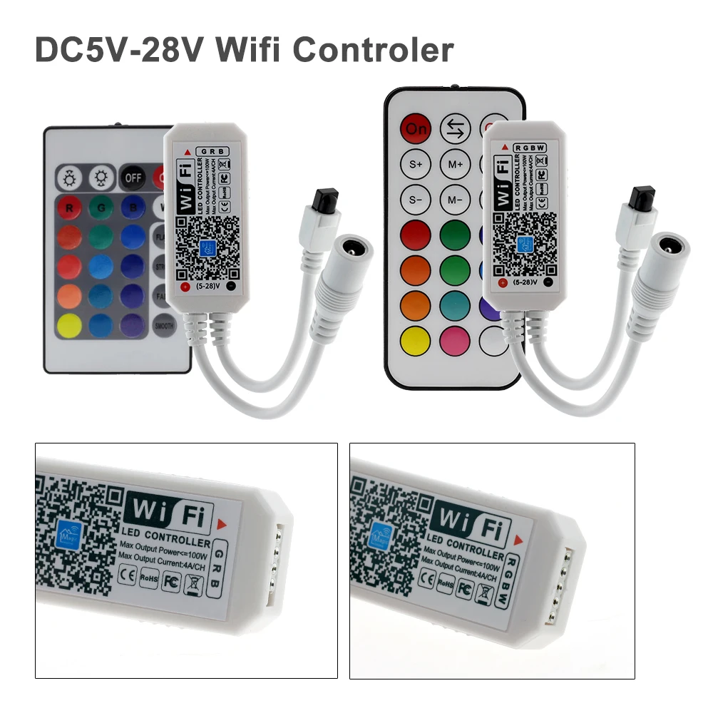 WIFI/Bluetooth RGB RGBW набор светодиодных лент DC12V Светодиодная лента 5050 5 м 300 светодиодов +