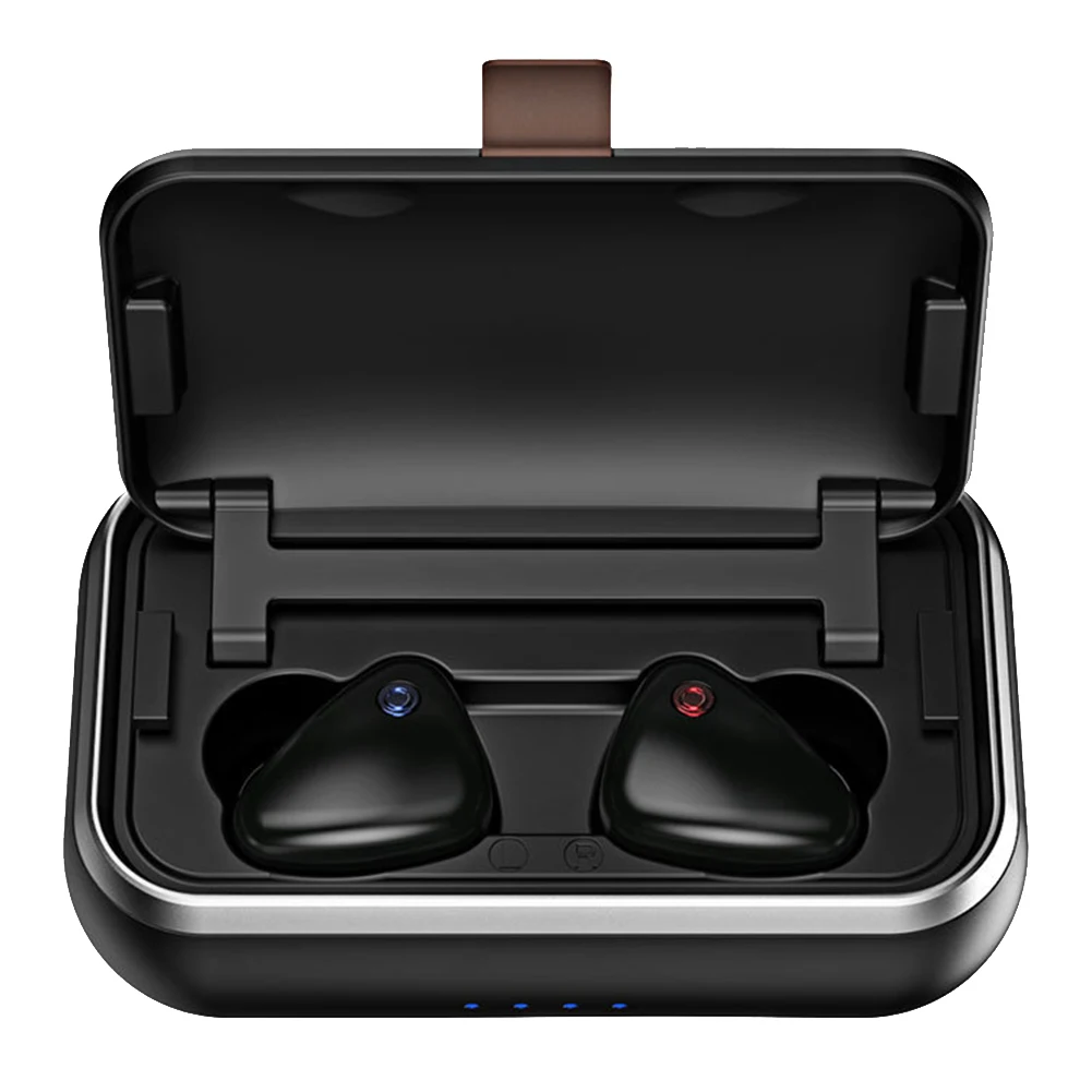 Bluetooth гарнитура перезаряжаемый двойной микрофон 3D стерео HD игровой беспроводной мини внешний аккумулятор TWS 5,0 портативный чехол с зарядкой