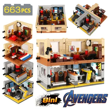 

8in1 Base Scenes Endgame Marvel Avengers Infinity War Building Blocks Compatible with Friends Figures Model Boy Children Toys