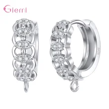 Простые 925 пробы серебряные серьги, ювелирные изделия, аксессуары для женщин и девушек, сделай сам, серьги с кубическим цирконием
