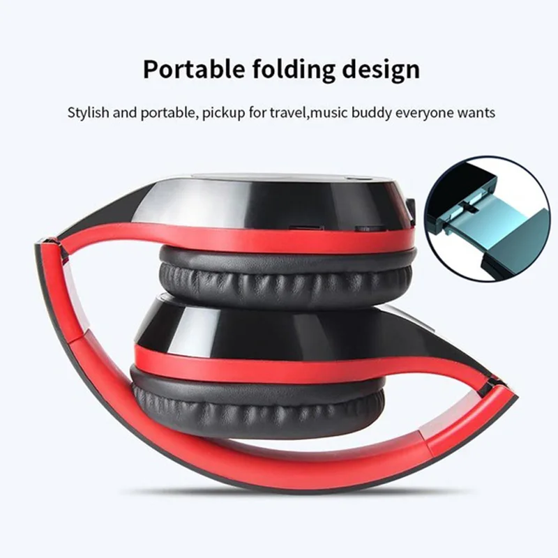 2020 T5 Bluetooth 5 0 Wireless Earphones Foldable Surround Sound Over Ear Noise Reduction Bass HiFi Stereo Head mounted Headsets