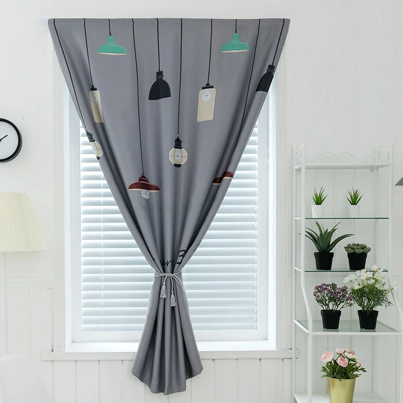 No Drilling Velcro Shading Curtains Living Room Bedroom Nordic Style