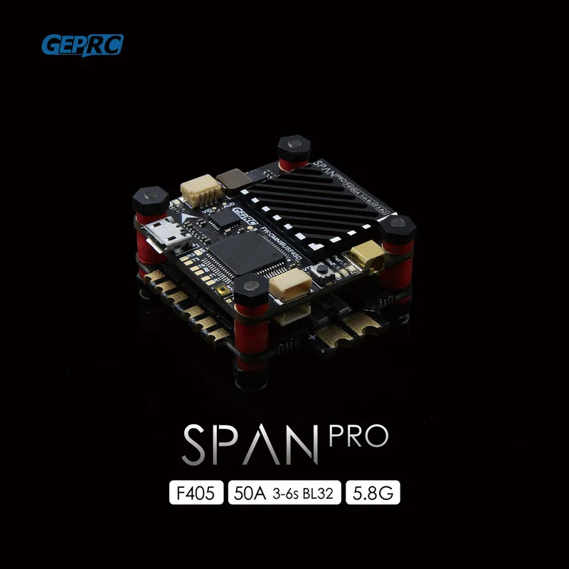 GEPRC SPAN PRO F4 BL32 50A Tower FC 800mW VTX 4в1 BLHeli_32 ESC плата для гоночного дрона FPV