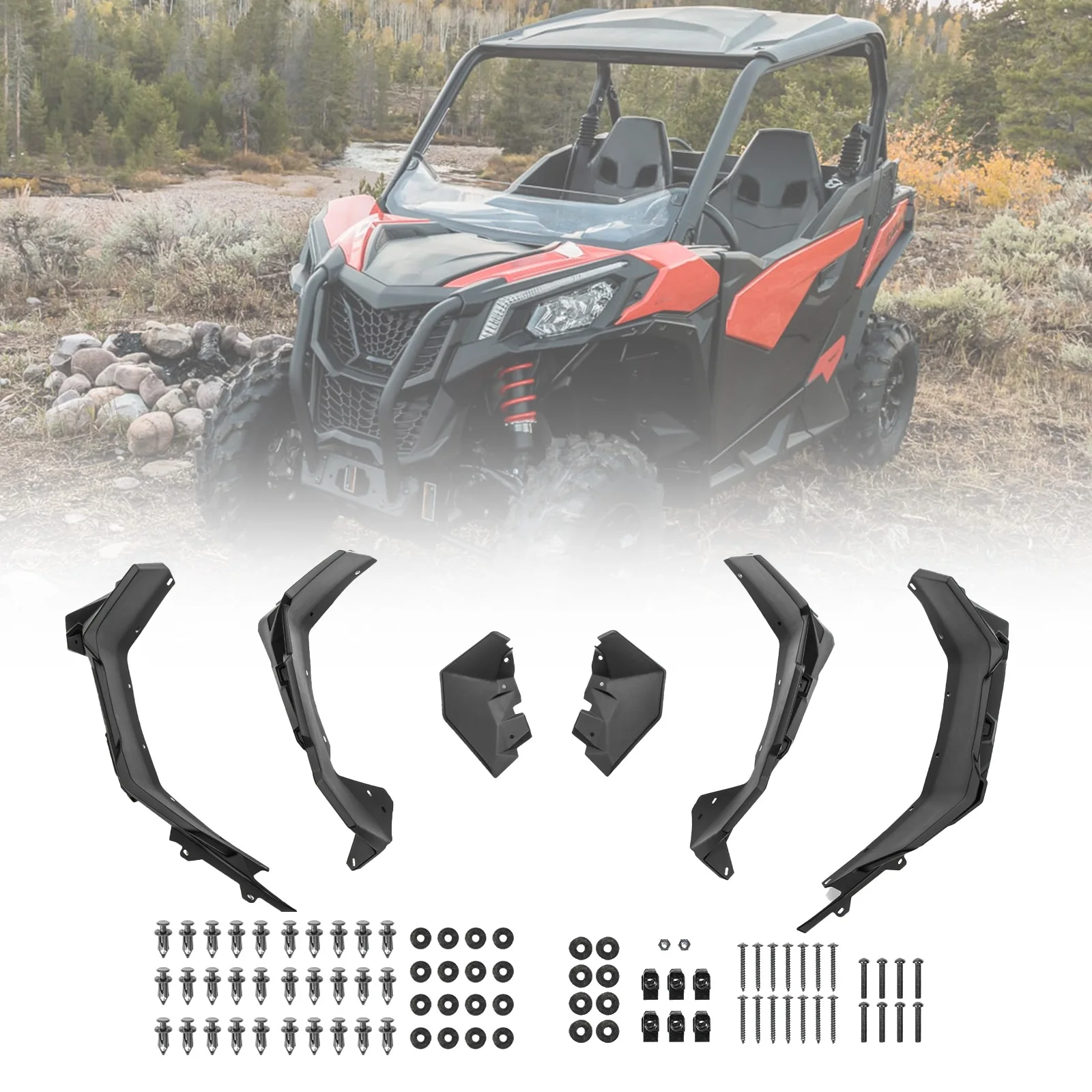 Utv Kemimoto Fender Flares Extension For Canam Maverick Sport 1000