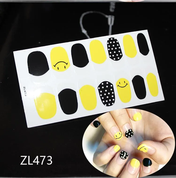 

Limited supply series of 14 small nail stickers with environmentally friendly waterproof nail stickers