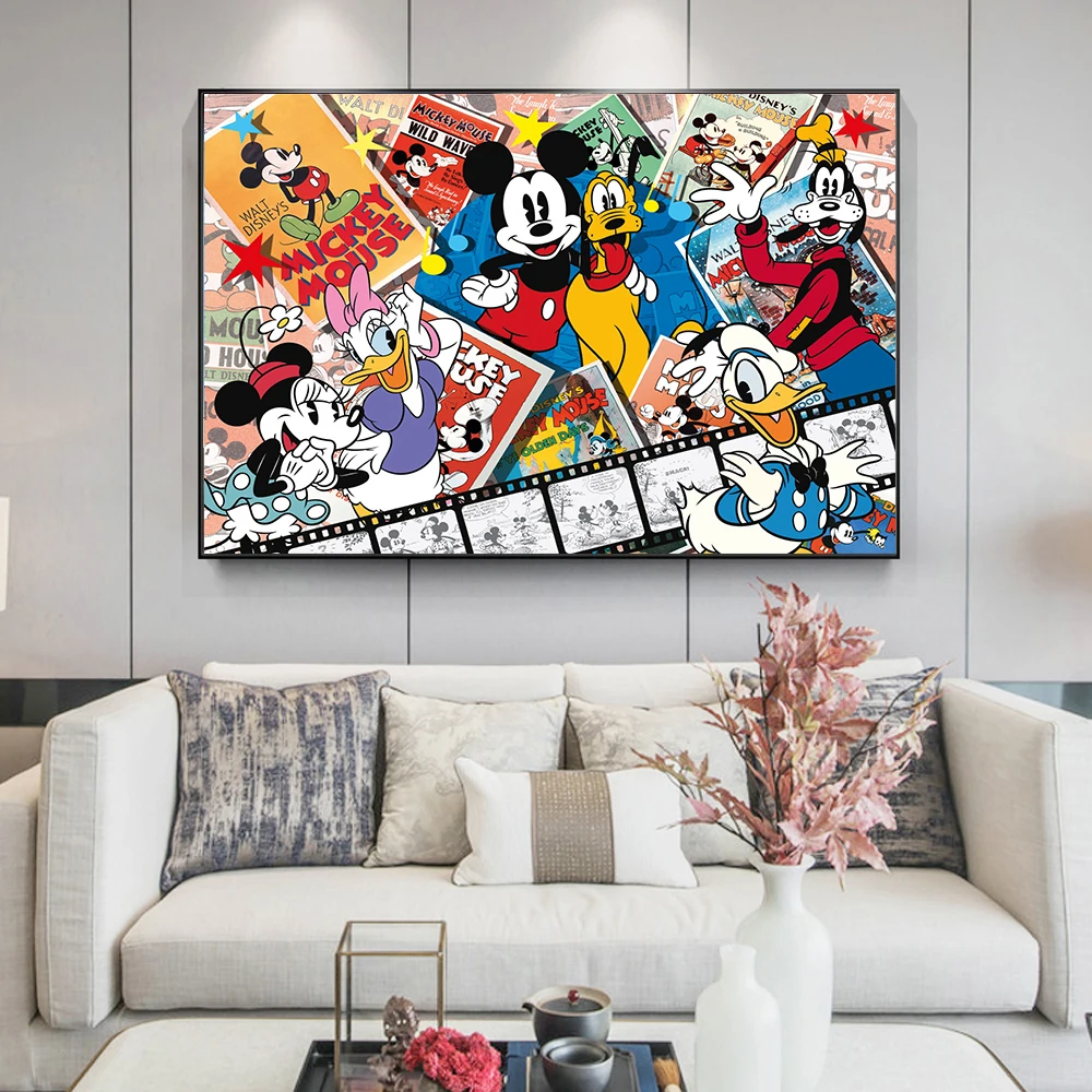 A3765-Mickey Mouse Poster Home Decor HD Canvas Print Picture Wall Art 16"x26"