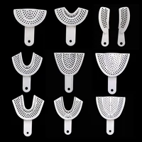 10Pcs/set Dental Impression Plastic Trays Without Mesh Tray Dentist Tools Dentistry Lab Material Teeth Holder Trays